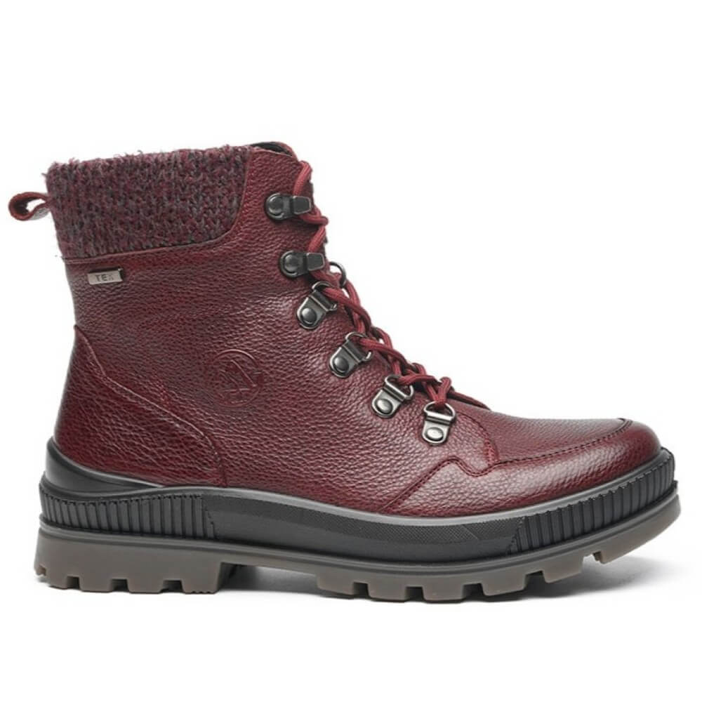 Burgundy Leather Waterproof Boot