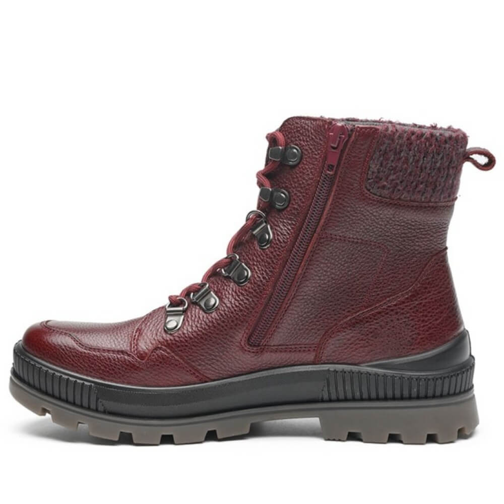 Burgundy Leather Waterproof Boot
