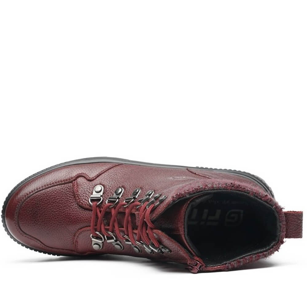 Burgundy Leather Waterproof Boot