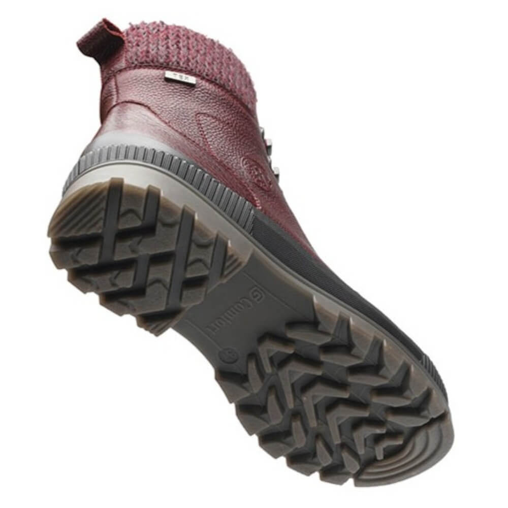 G Comfort P-1216R Leather Ankle Boot Tex Burgundy