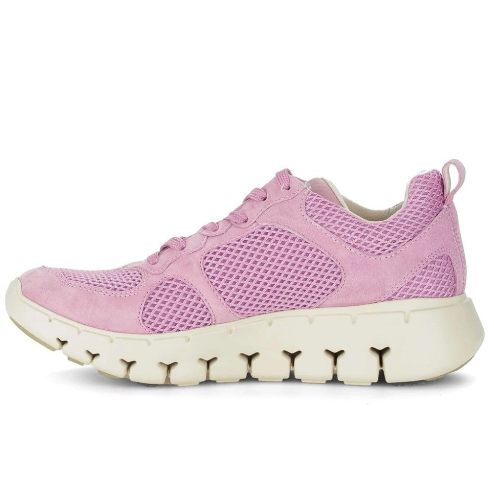 Gabor Pink Mesh Trainers on a white Background