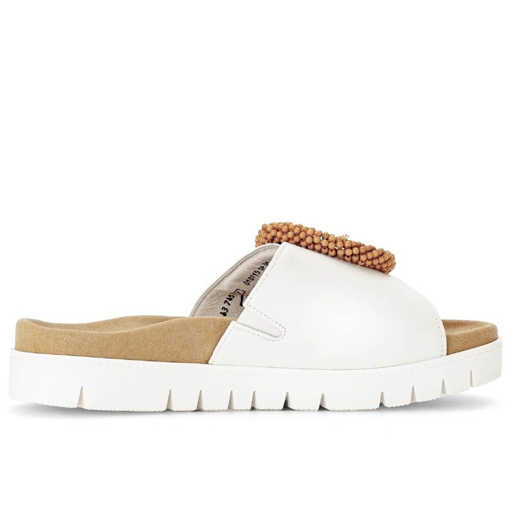 Gabor 83.745 Everly Mule Leather Sandal White