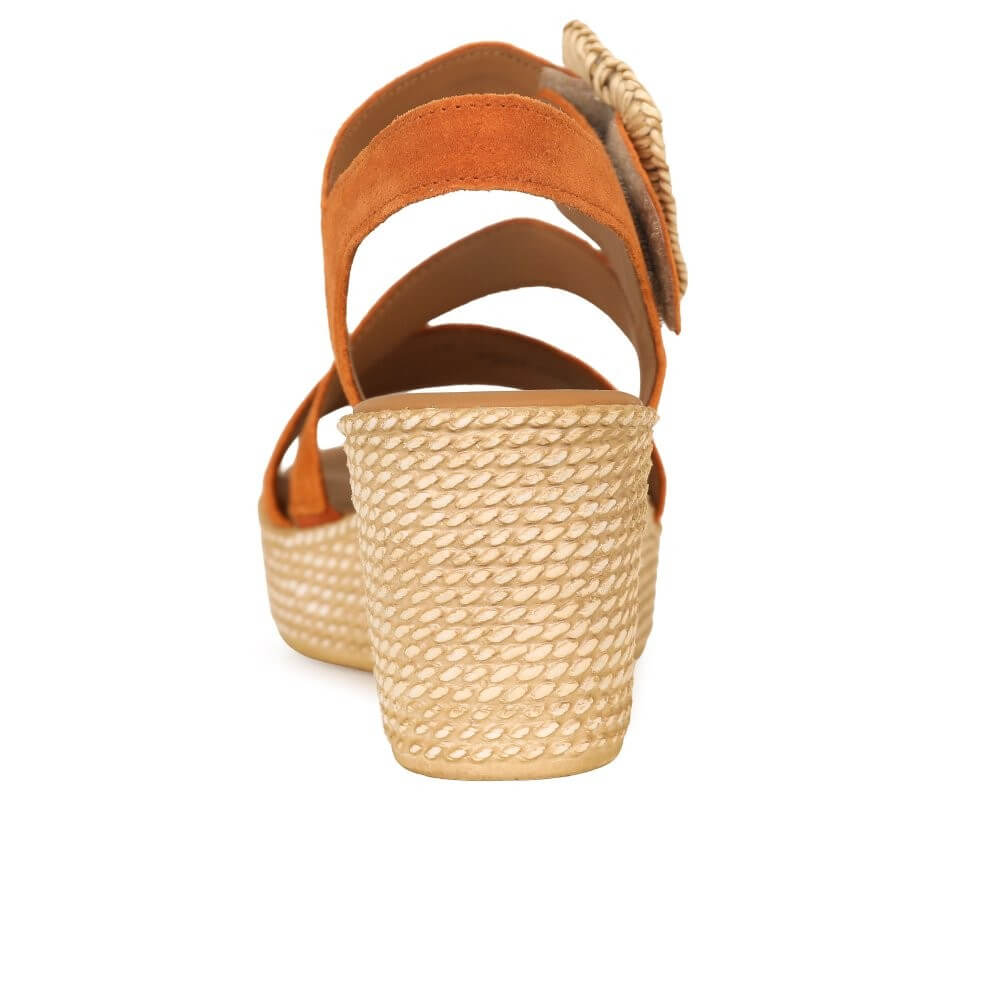 Gabor 84.771 Embrace Wedge Sandal Valley Orange Suede