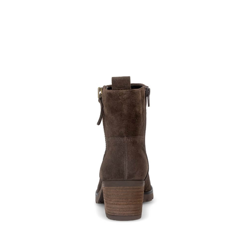 Gabor Dayna 8032.02 English Brown Suede Block Heel Ankle Boot