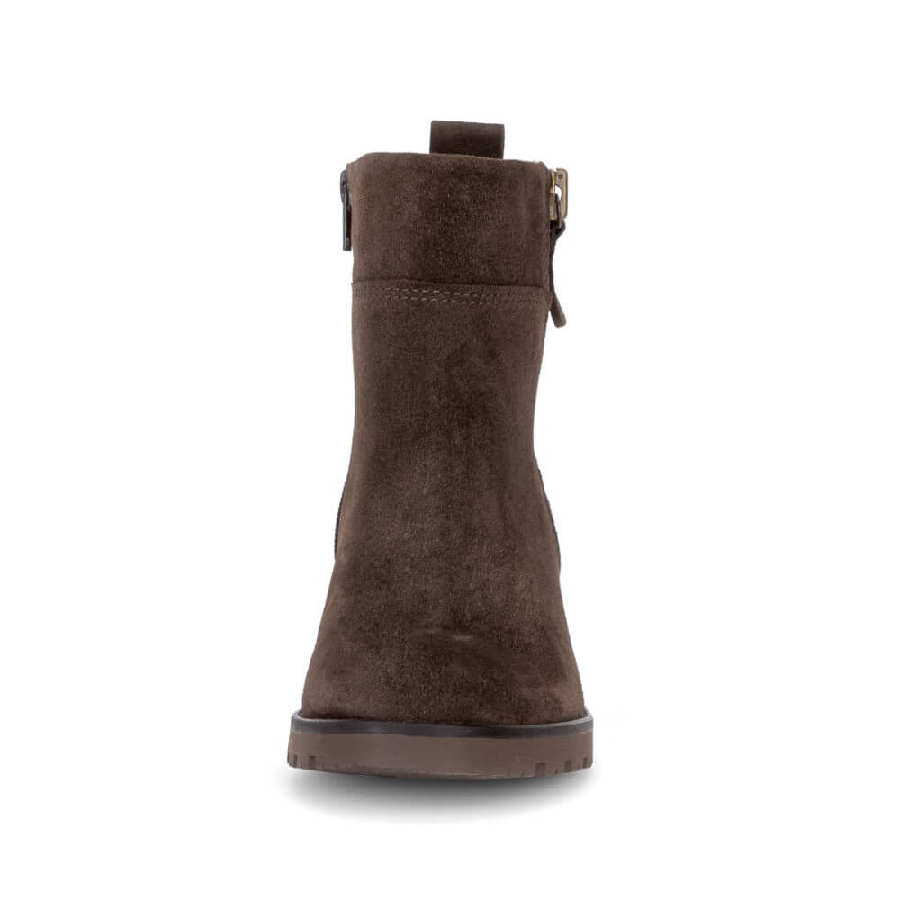 Gabor Dayna 8032.02 English Brown Suede Block Heel Ankle Boot