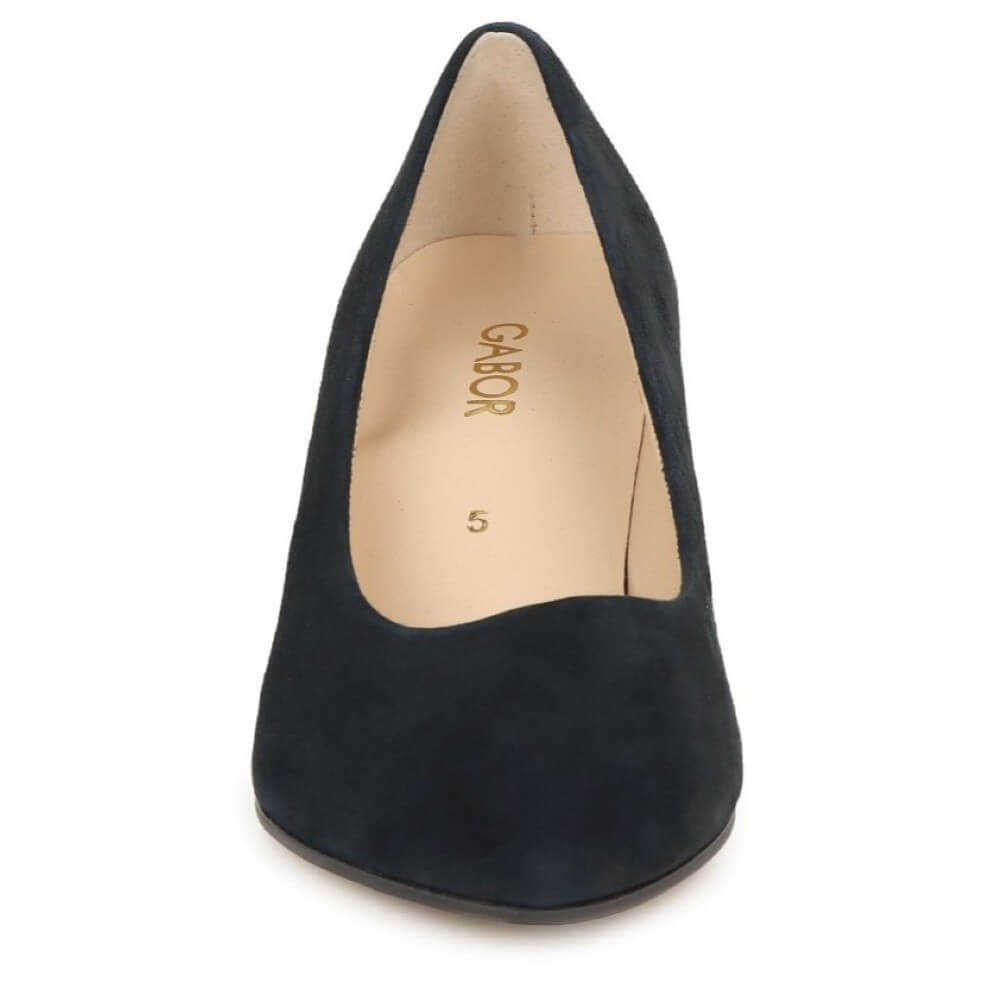 Gabor Daze 3014.01 Navy Suede Court Shoe