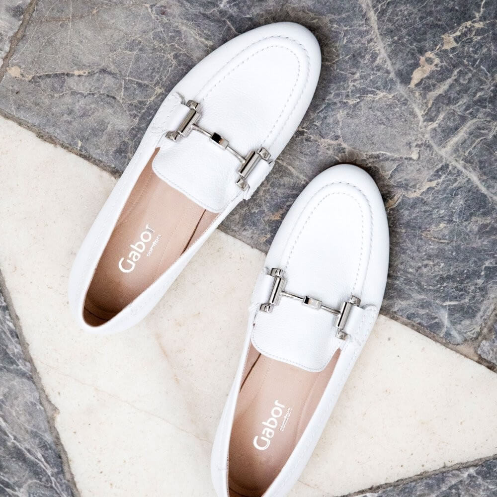 Gabor Destiny Leather Loafer 42.432 -WHITE