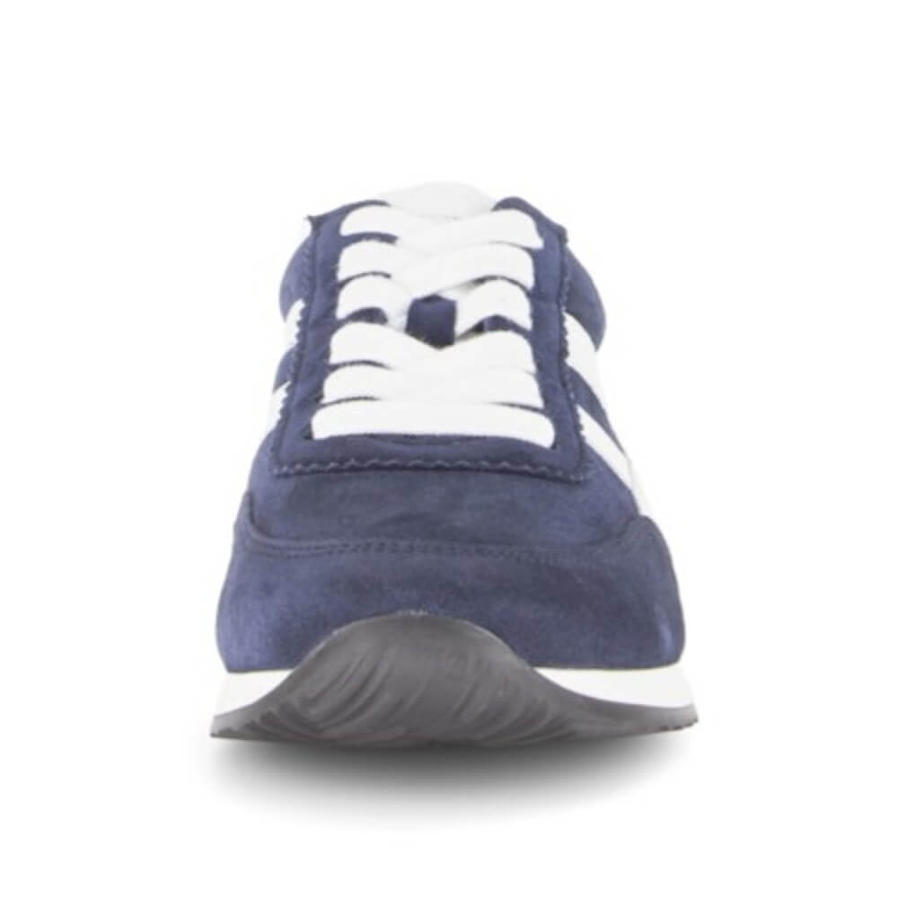 Gabor Blue sneaker with white accents on a white background