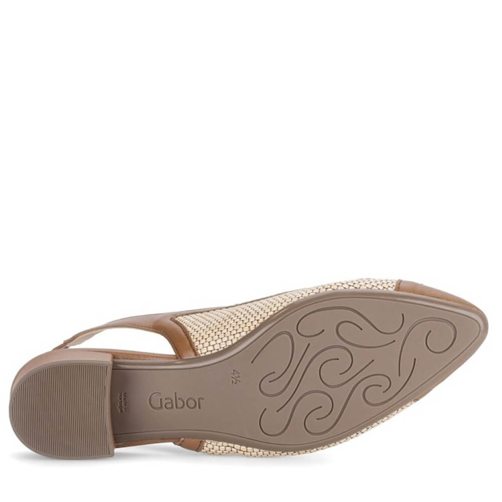 Gabor Maddy 81.526 Raffia Slingback Tan