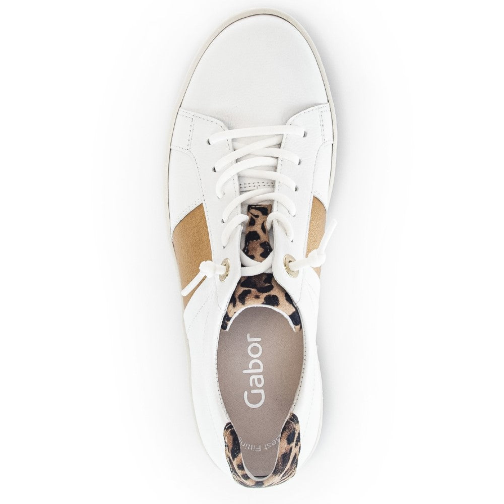 Gabor Seconda 43.232 Laceup-WHITE GOLD