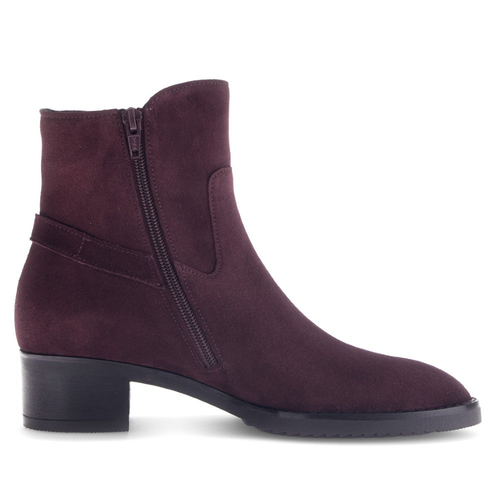 Gabor Acception 75.513 Suede Ankle Boot Mulberry