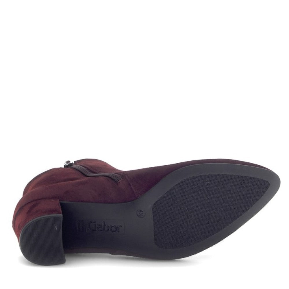 Gabor Dial Suede Ankle Boots 75.701 Mulberry