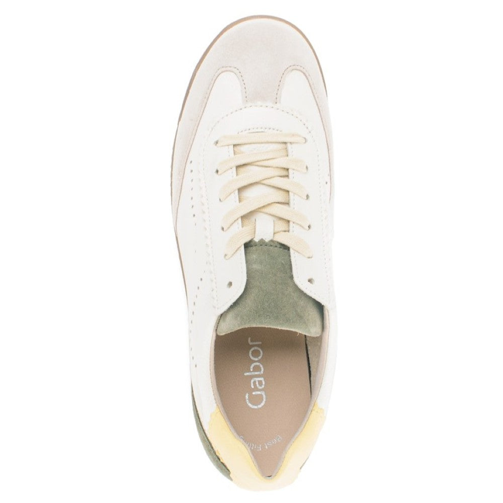 Gabor Retro Sneaker Off-white Multi Colour