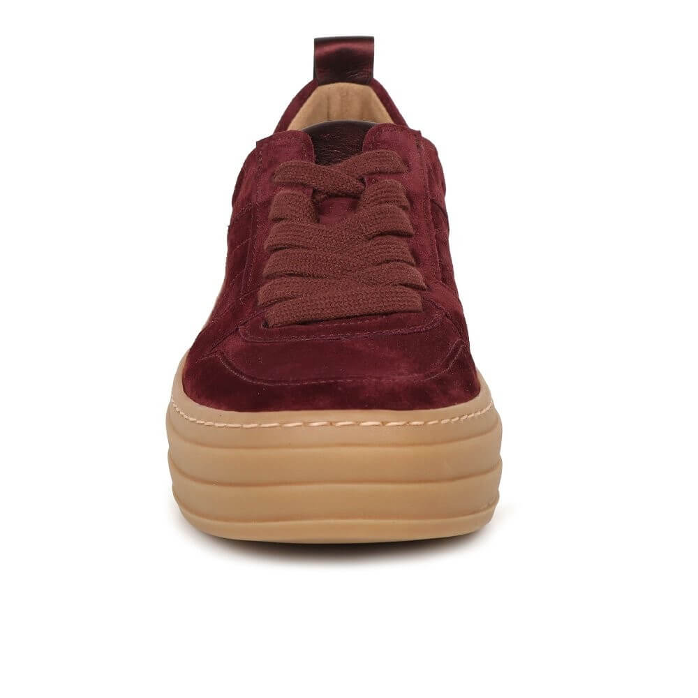 Gabor Story Platform Trainer 73.352 Mulberry Suede