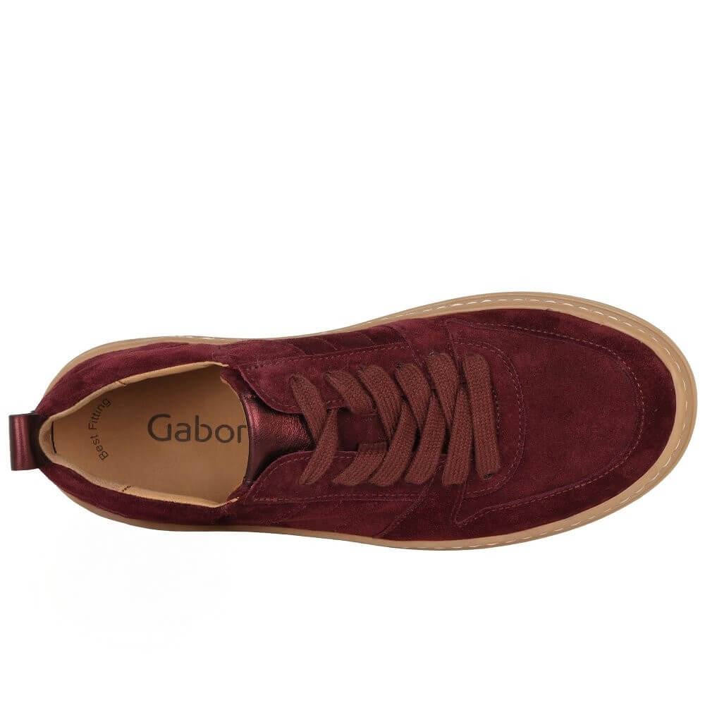 Gabor Story Platform Trainer 73.352 Mulberry Suede