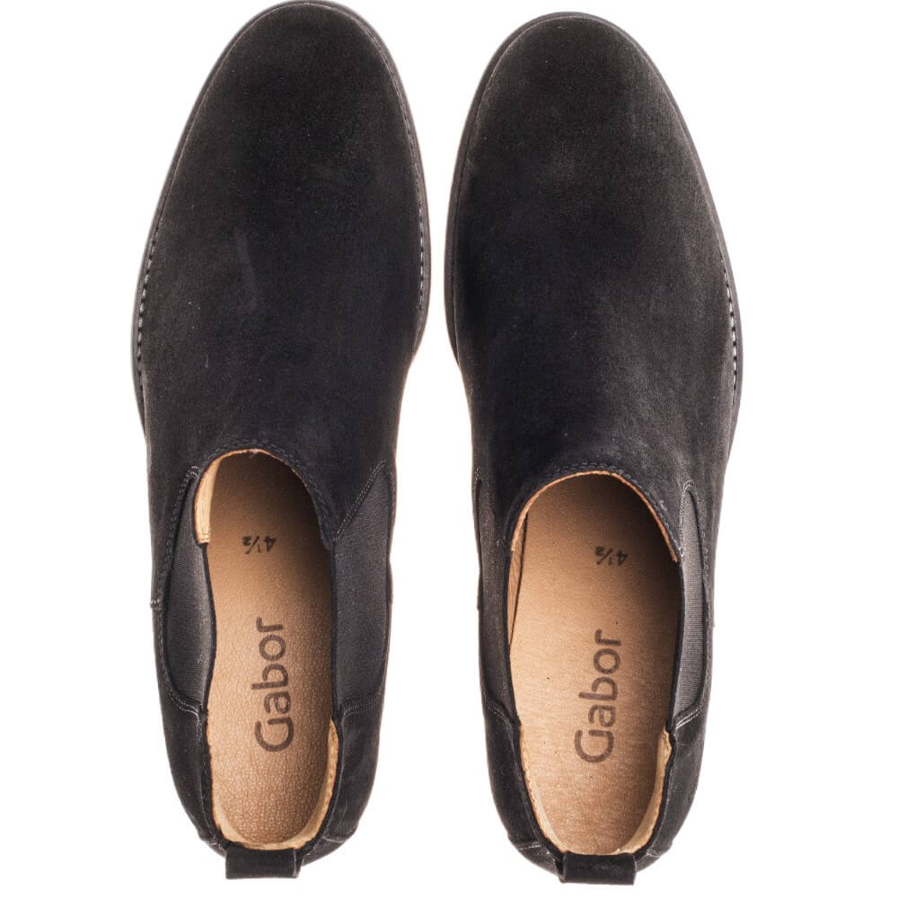 Gabor 51.640 Zodiac Chelsea Boots-BLACK SUEDE