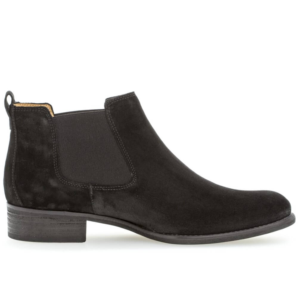 Gabor 51.640 Zodiac Chelsea Boots-BLACK SUEDE