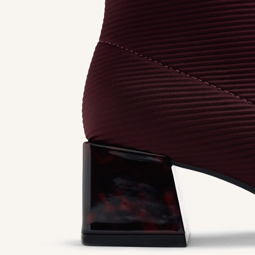 Gioseppo 80155 Burgundy Elastic Ankle Boots