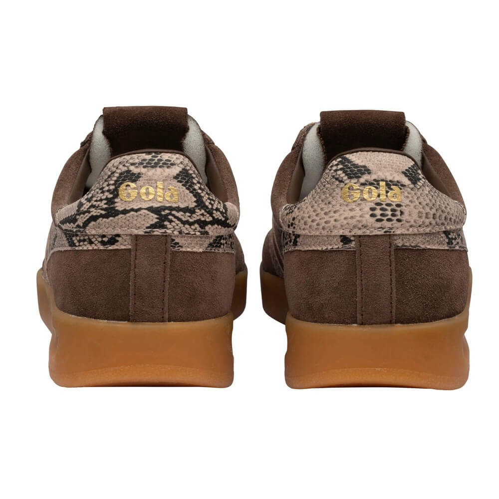 Gola Classics Women's Cyclone Snake Trainers Brown Root/Cameo/Gum
