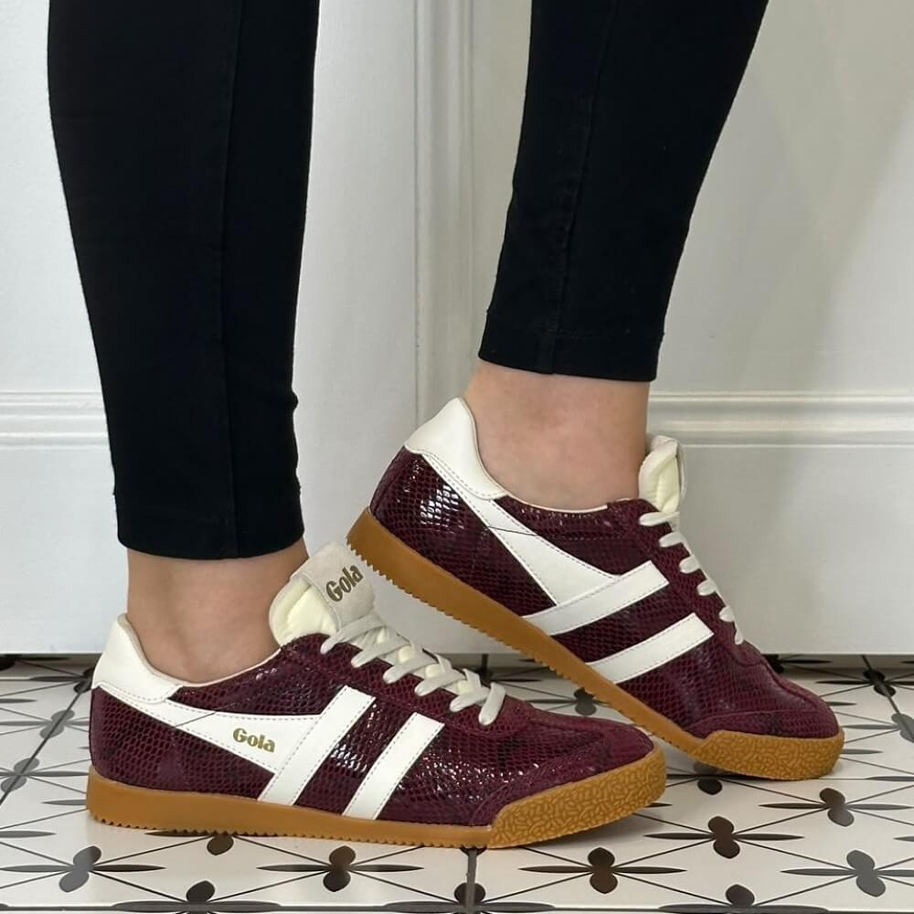 Gola Classics Women's Elan Serpent Trainers Windsor Wine/Off White