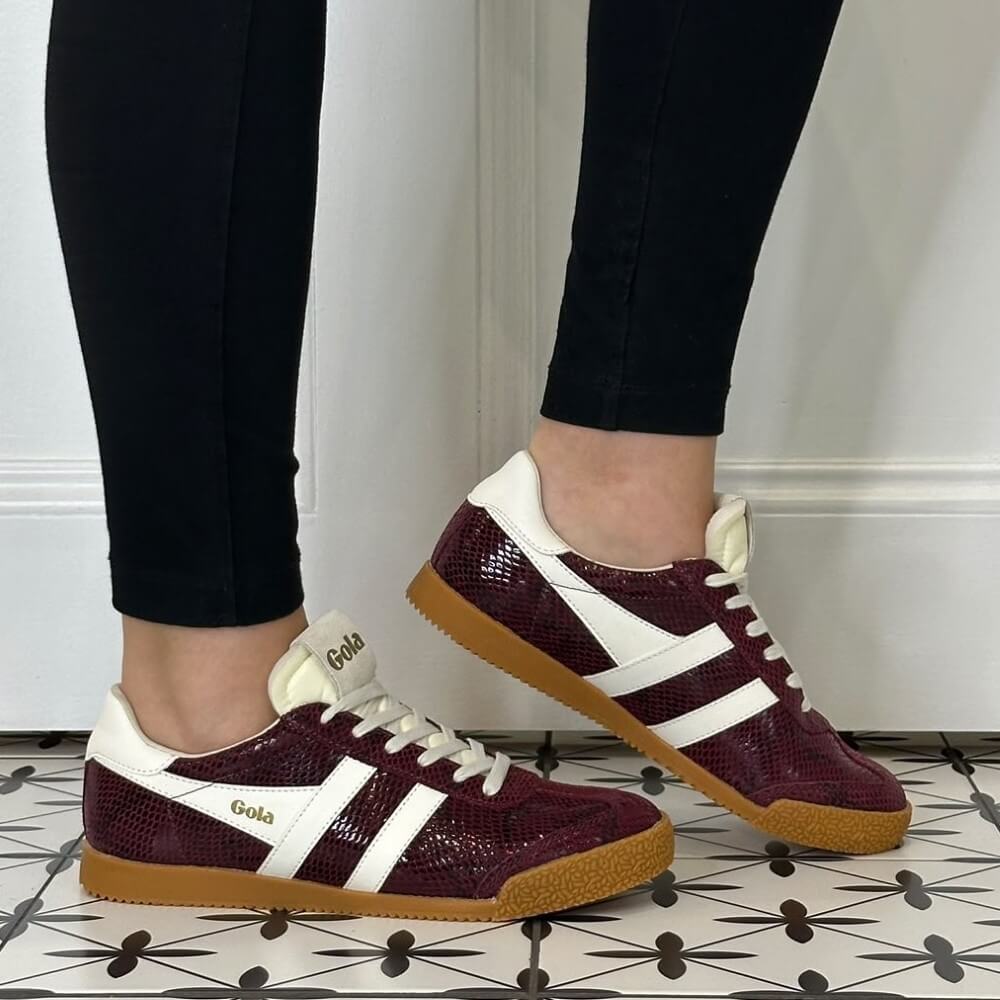 Gola Classics Women's Elan Serpent Trainers Windsor Wine/Off White