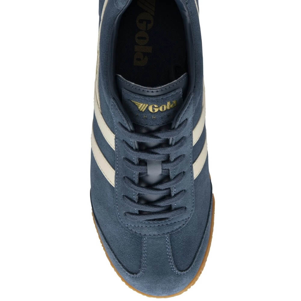 Gola Harrier Suede Trainer Baltic Navy White