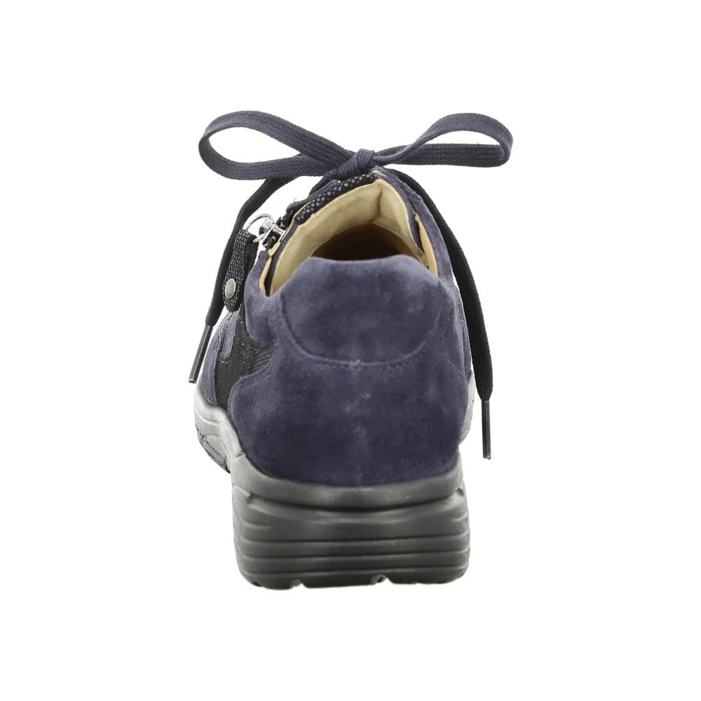 Hartjes Katy 162.2602 Navy Suede Extra Wide K-Fit Lace-Up