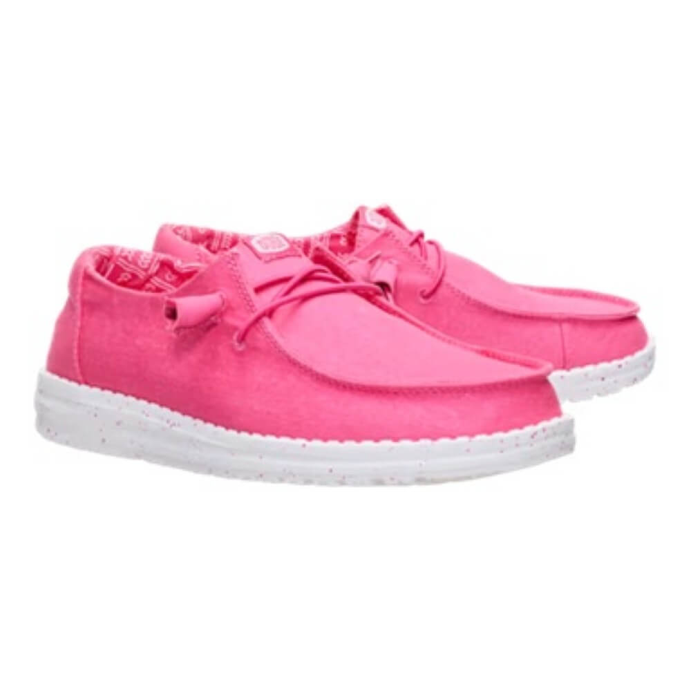 HeyDude Pink Canvas shoe