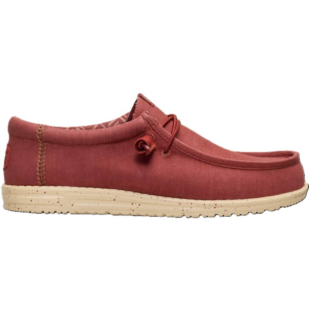 Heydude Red loafer shoe on a white background