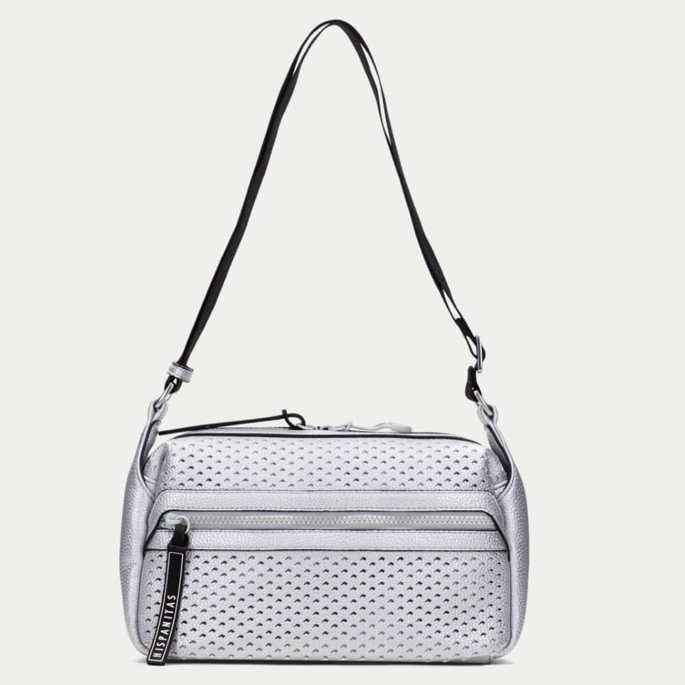 Hispanitas Silver Shoulder Bag on a white background