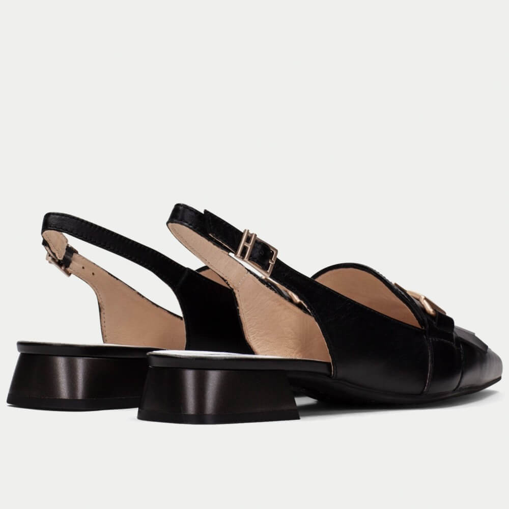 Hispanitas Dali Leather Slingback CHV253817 -BLACK & WHITE