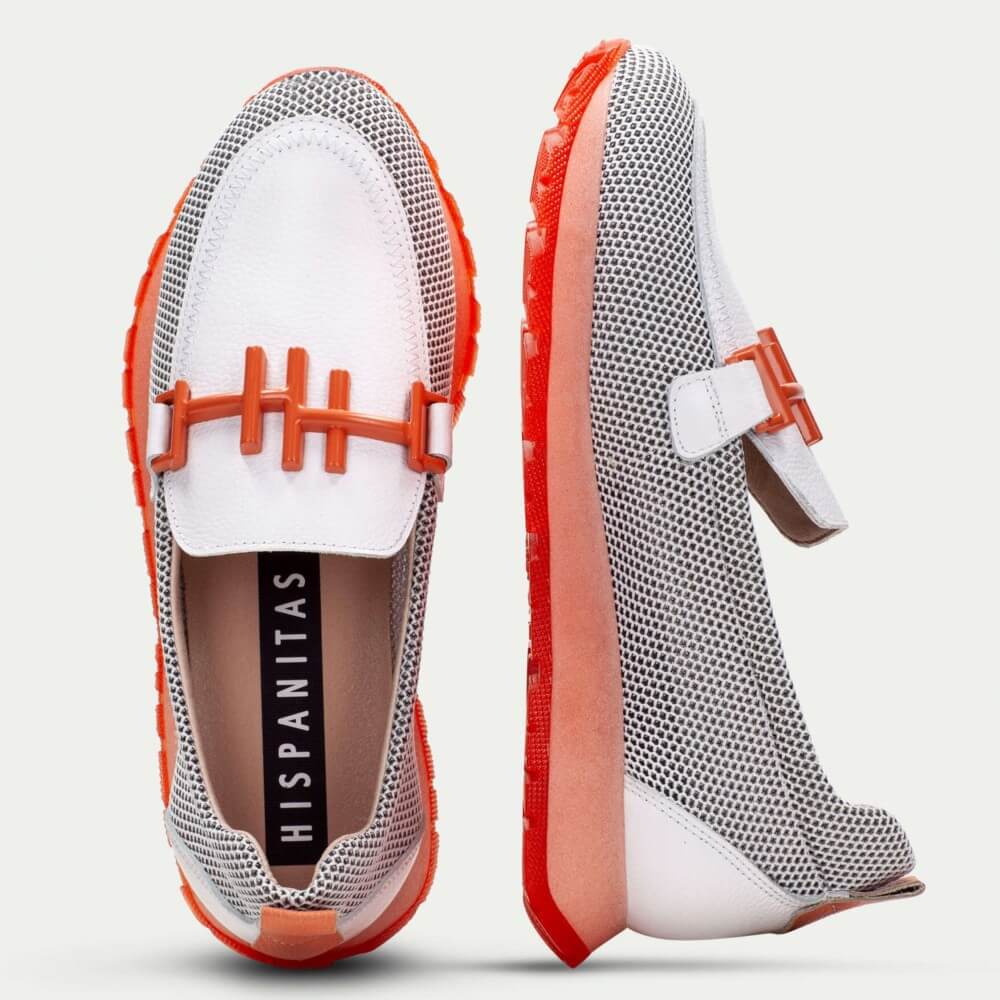 Hispanitas HV253919 Sport Moccasin Loafers White Coral