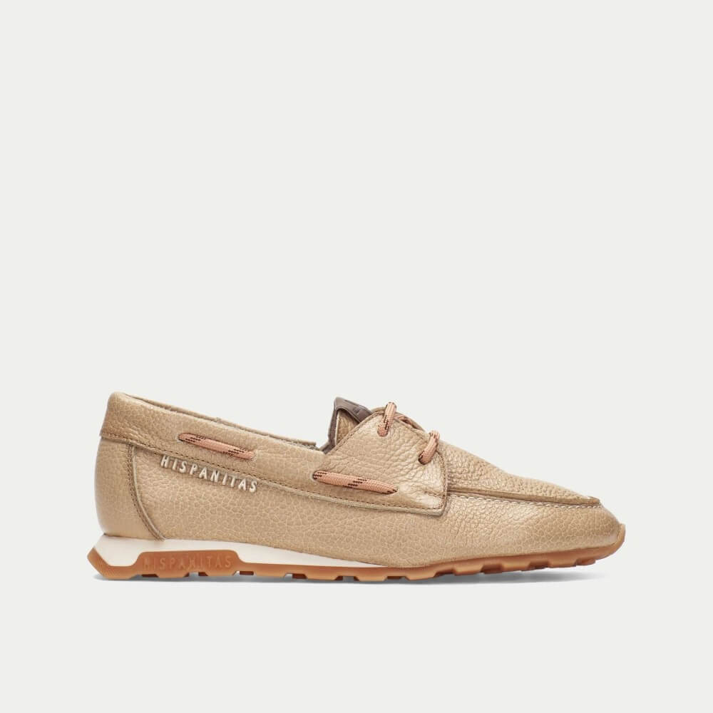Hispanitas HV264603 Leather Boat Shoes Desert Tan