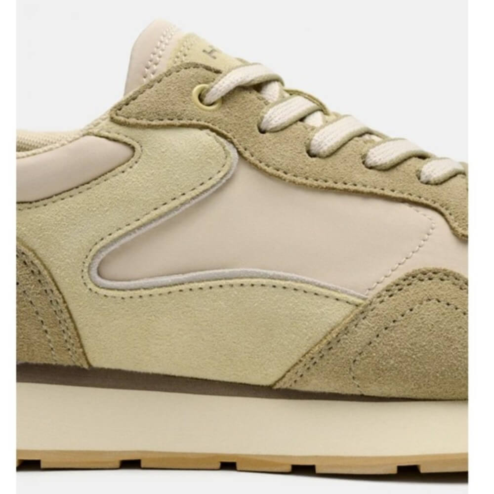 Hoff Olive Beige and brown sneaker on a white background