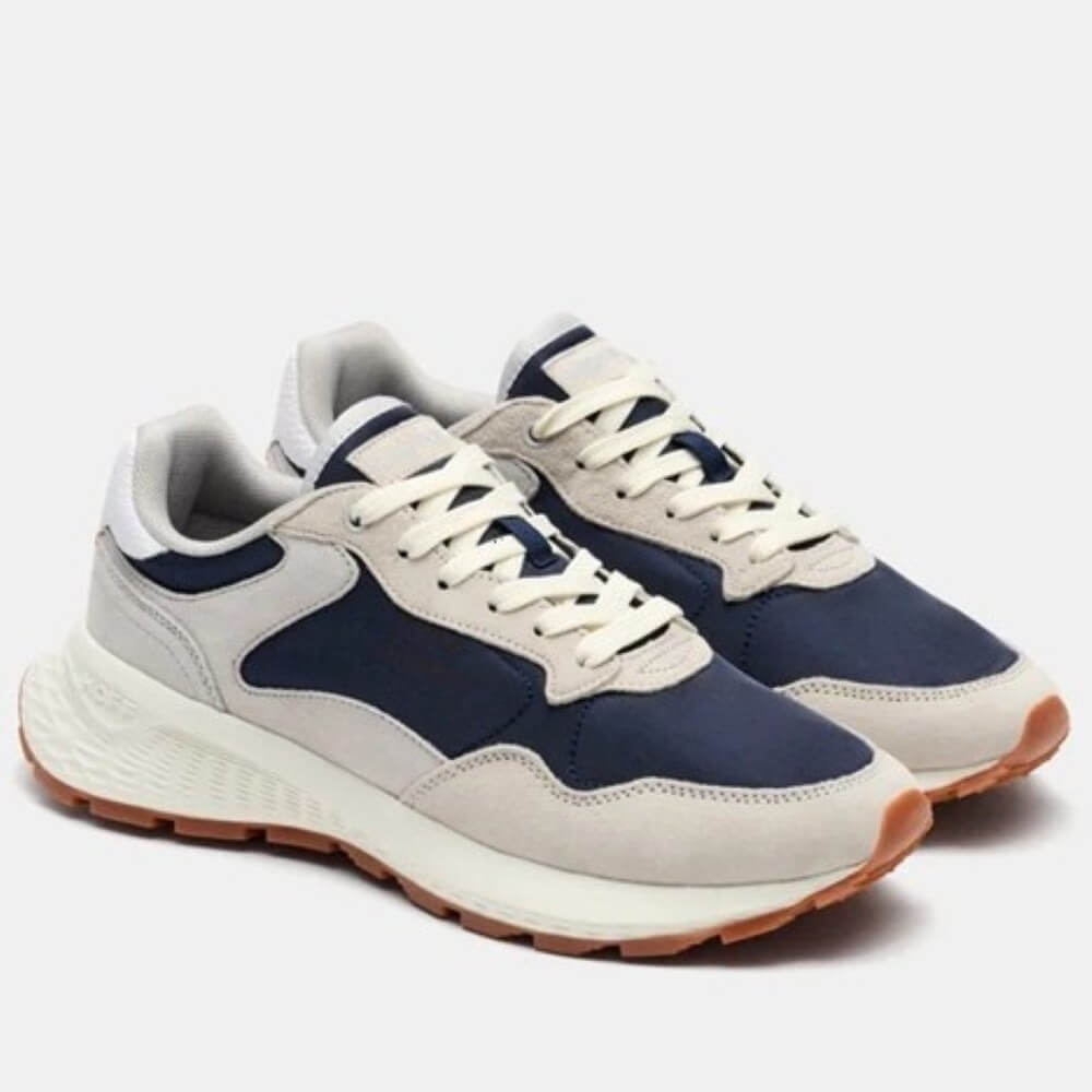 Hoff Sneakers with white and navy design on a light grey background