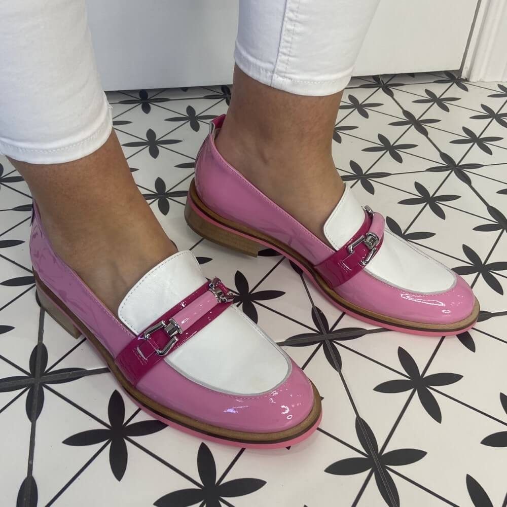 Marco Moreo Patent Loafer F205 -BARBIE PINK