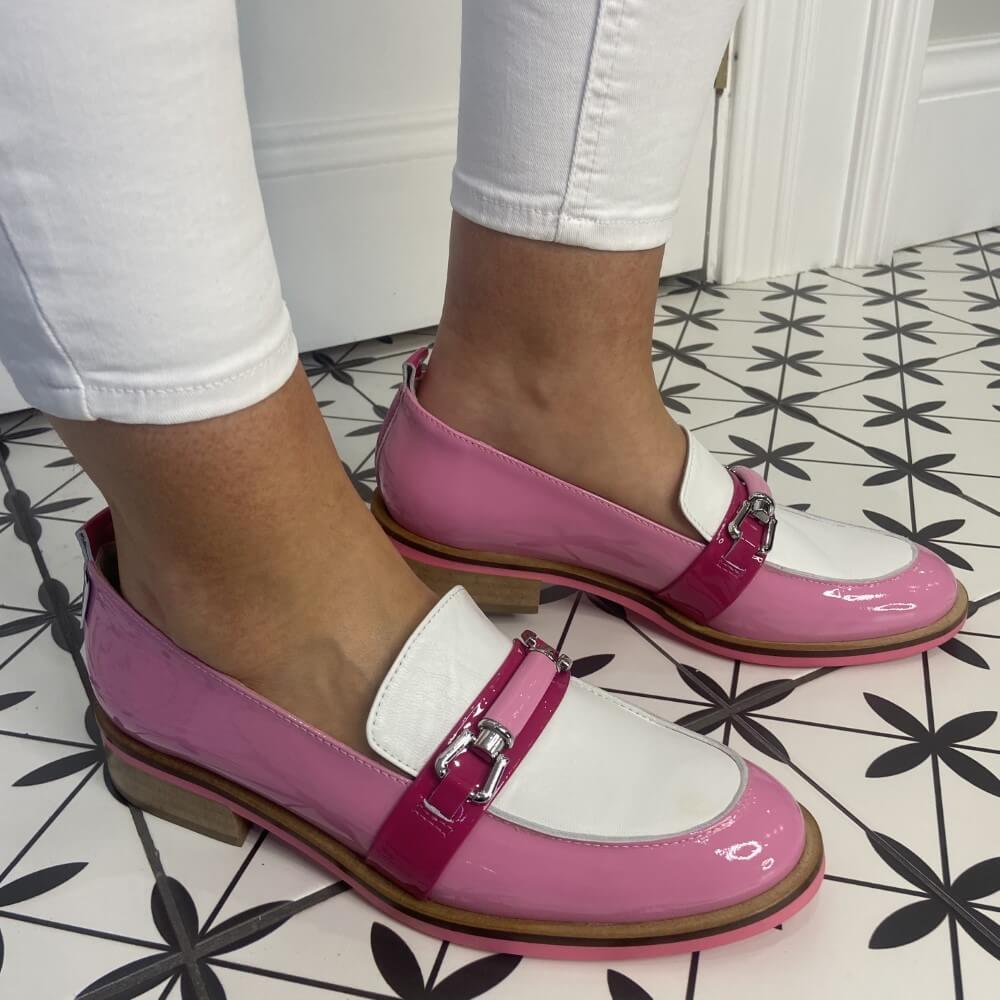 Marco Moreo Patent Loafer F205 -BARBIE PINK