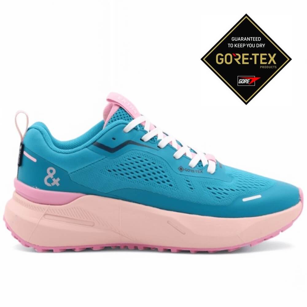 Igi & Co Extr4 7705033 Petrol Blue Gore-Tex Walking Shoe with a pink sole