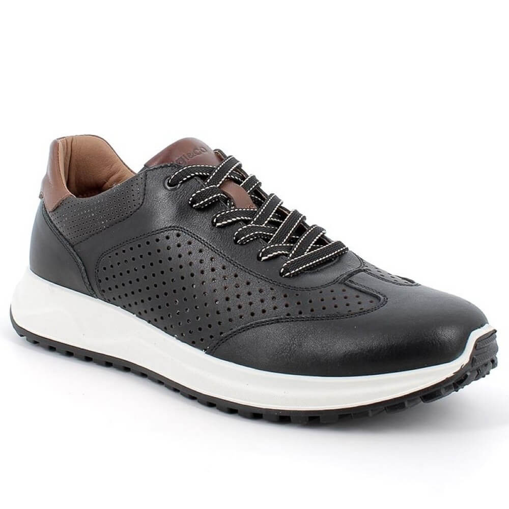 Igi & Co Leather Trainer 76347-BLACK