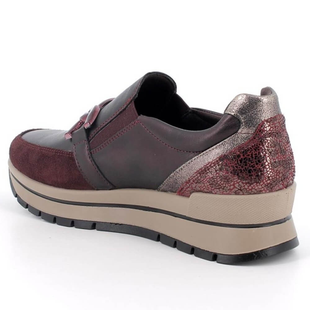 wine and Brown shoe with a strap on a white background Igi & Co. Slip-on 86763-WINE