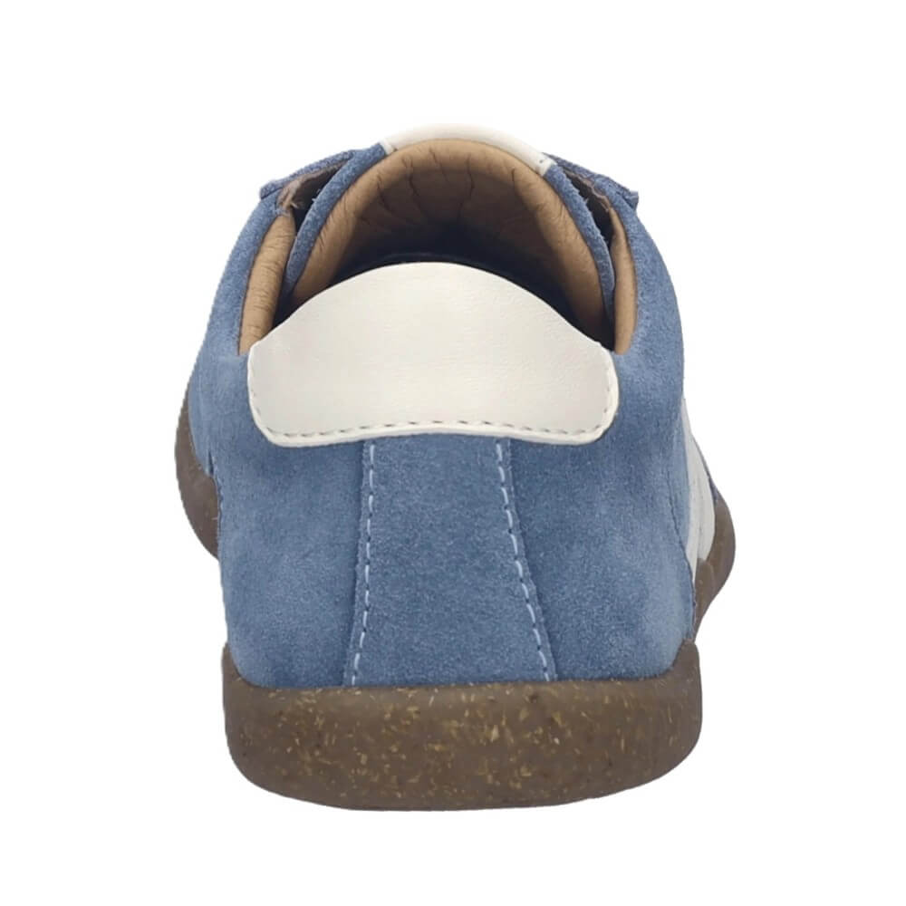 Josef Seibel Barefoot Blue sneaker with white accents