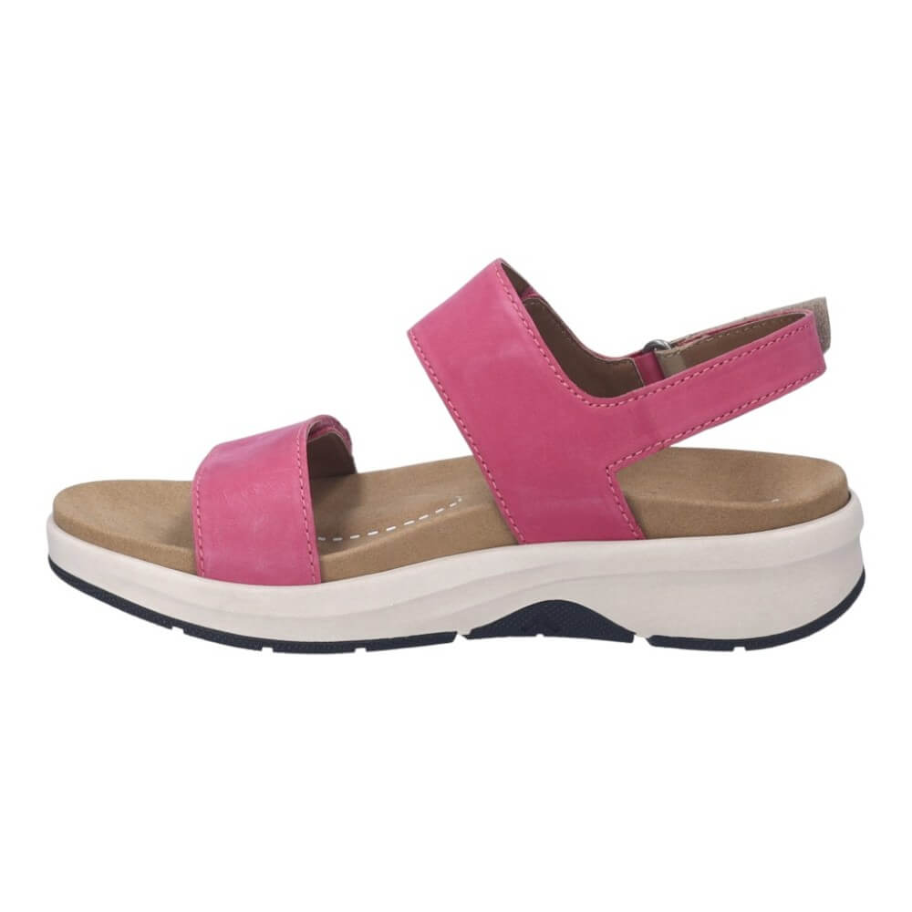 Josef Seibel Pink and beige sandal with a white sole