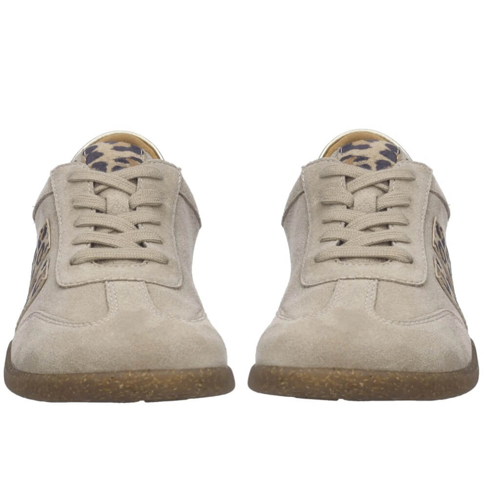 Josef Seibel Barefoot Beige sneakers with leopard print accents
