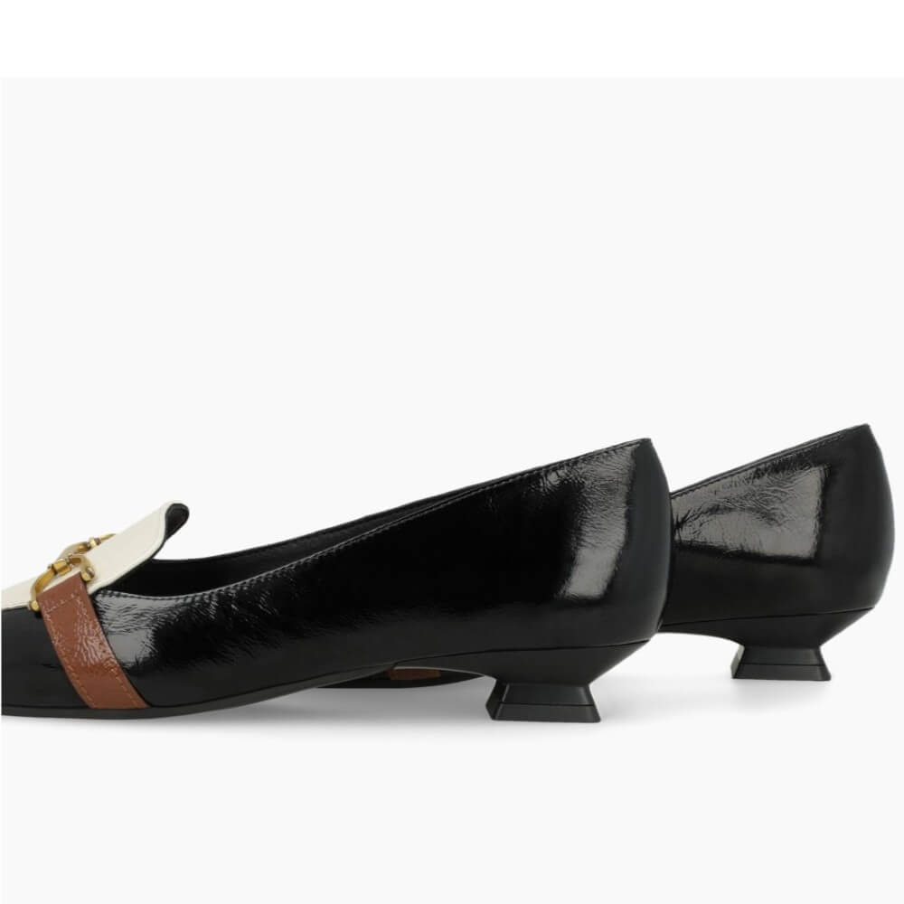 LODI BED5530 Leather Loafer Black & Cream