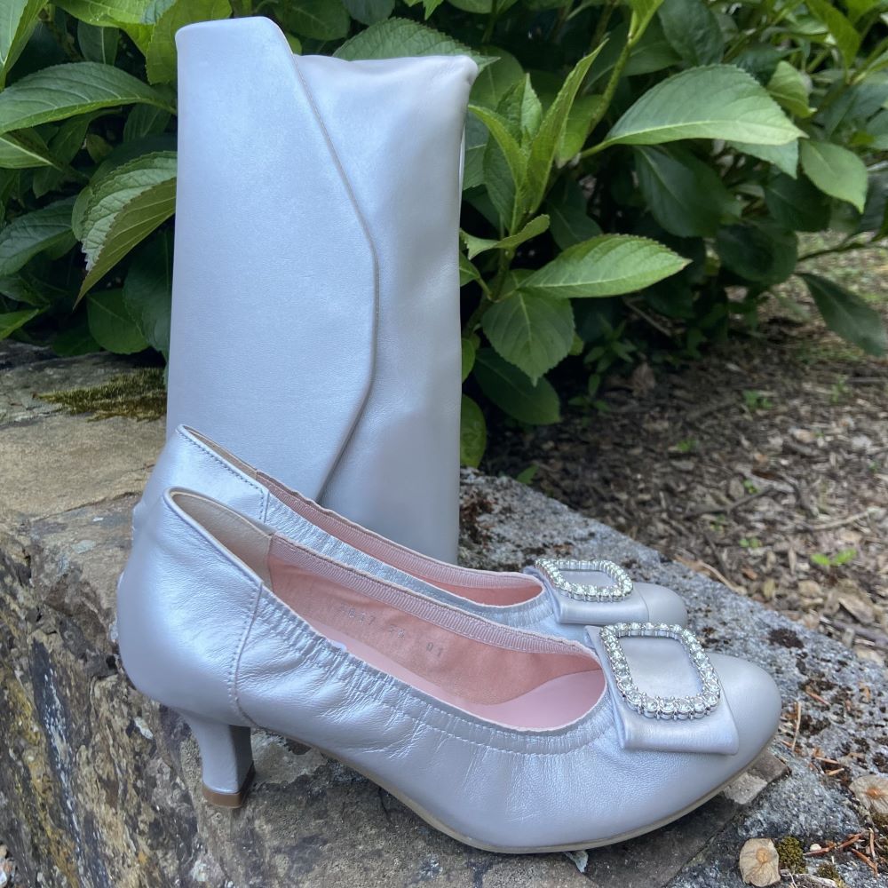 Le Babe Kitten Heel Nappa Leather 3037-GRIGIA