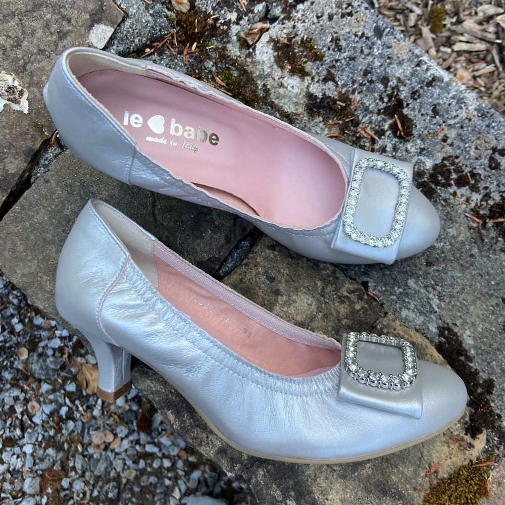 Le Babe Kitten Heel Nappa Leather 3037-GRIGIA