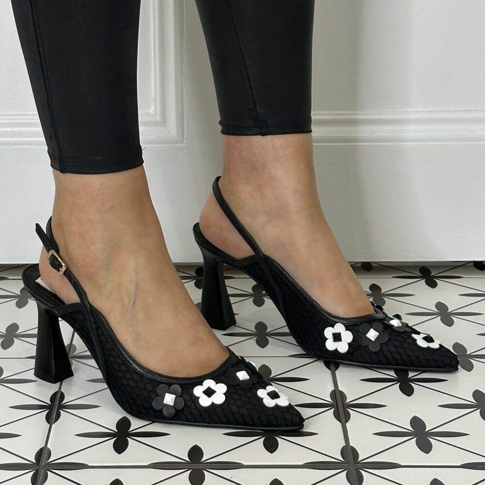 Lodi Raseria Slingback Pumps-BLACK