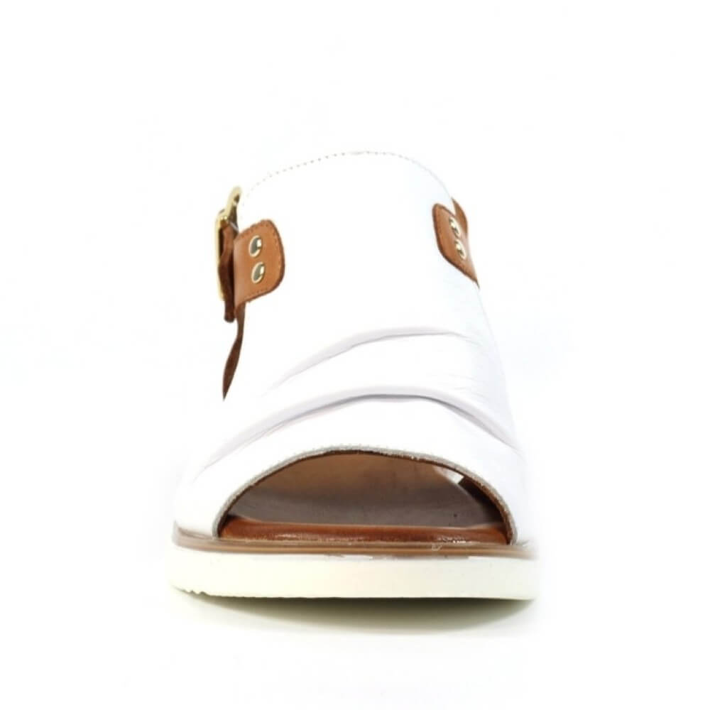 Lunar Steffi Leather Sandals-WHITE