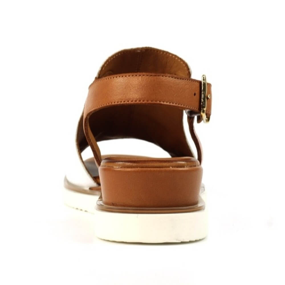 Lunar Steffi White Leather Wedge Sandal