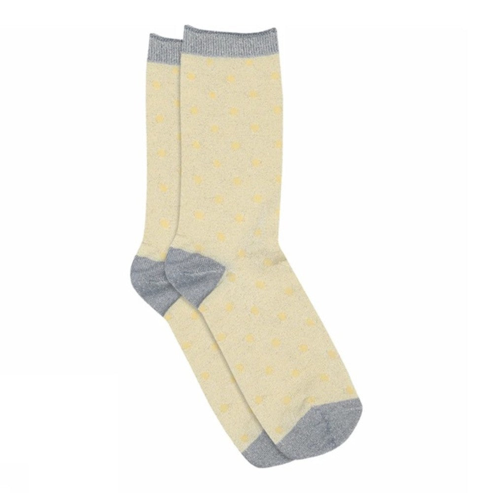 MP Denmark Donna glitter socks 12_77671 MoonStone Yellow